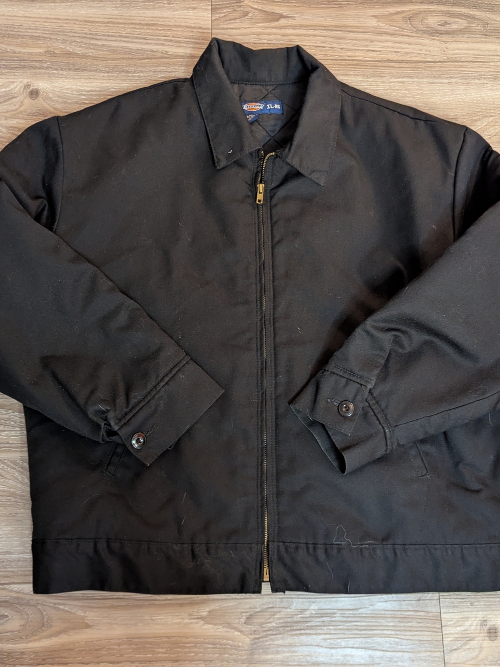 Dickies Vintage Eisenhower Black Quilted Lined Mechanic Jacket XL